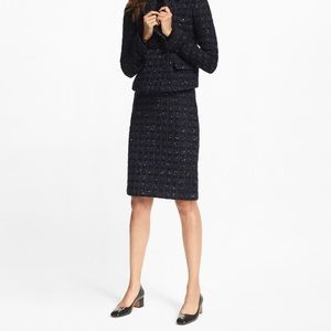 NWOT THEORY Black Tweed Pencil Skirt